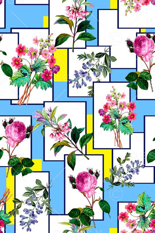 花卉印花华亿平台图片