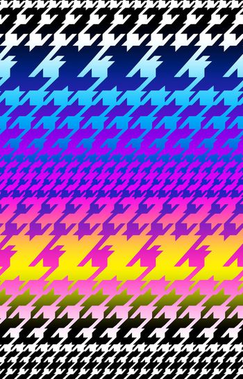 445923-简约清新渐变千鸟格犬齿格组合女装衬