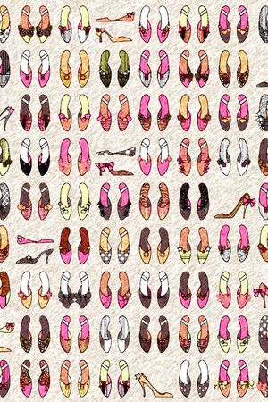 高跟鞋印花华亿平台图片