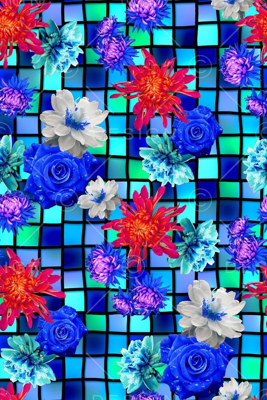 花卉印花华亿平台图片