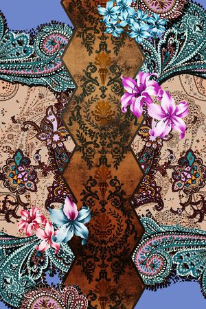 定位花卉印花华亿平台图片