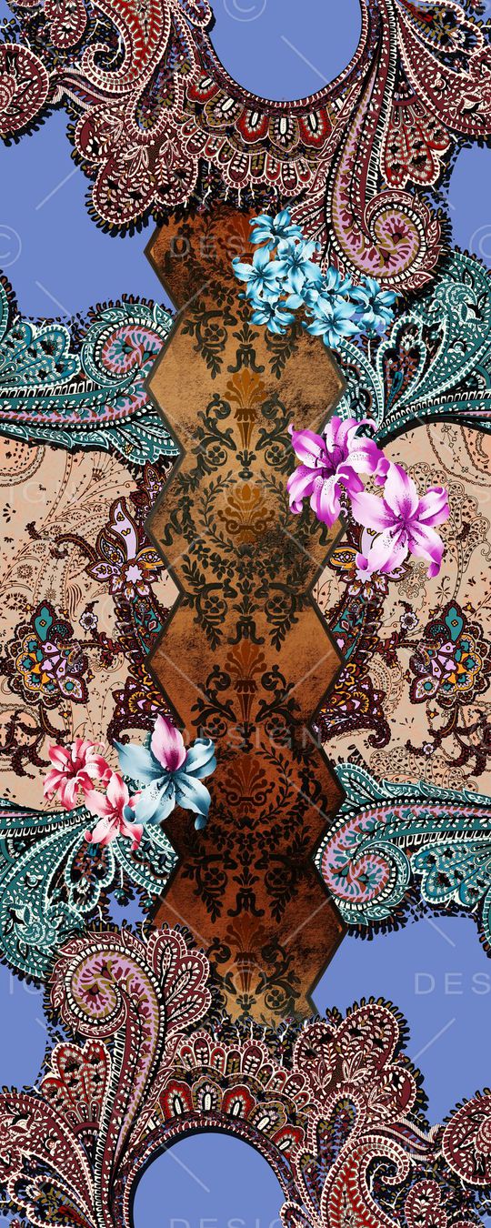 定位花卉印花华亿平台图片