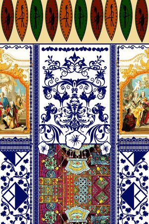 花纹民族图案印花华亿平台图片