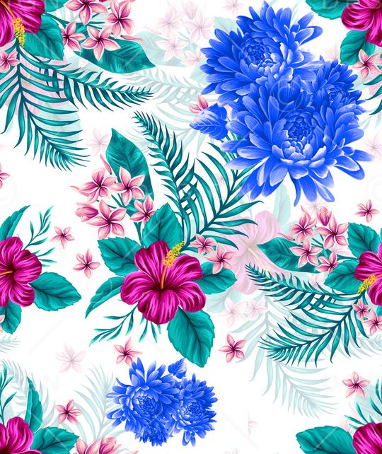 蓝色印花华亿平台图片