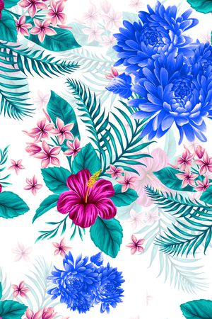 蓝色印花华亿平台图片