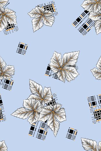 446363-满版叶子几何设计