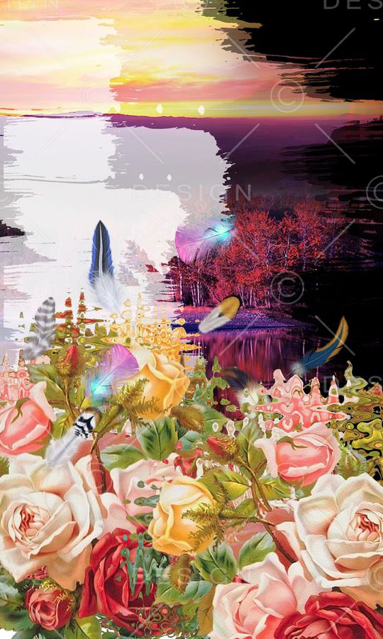 复古花印花华亿平台图片