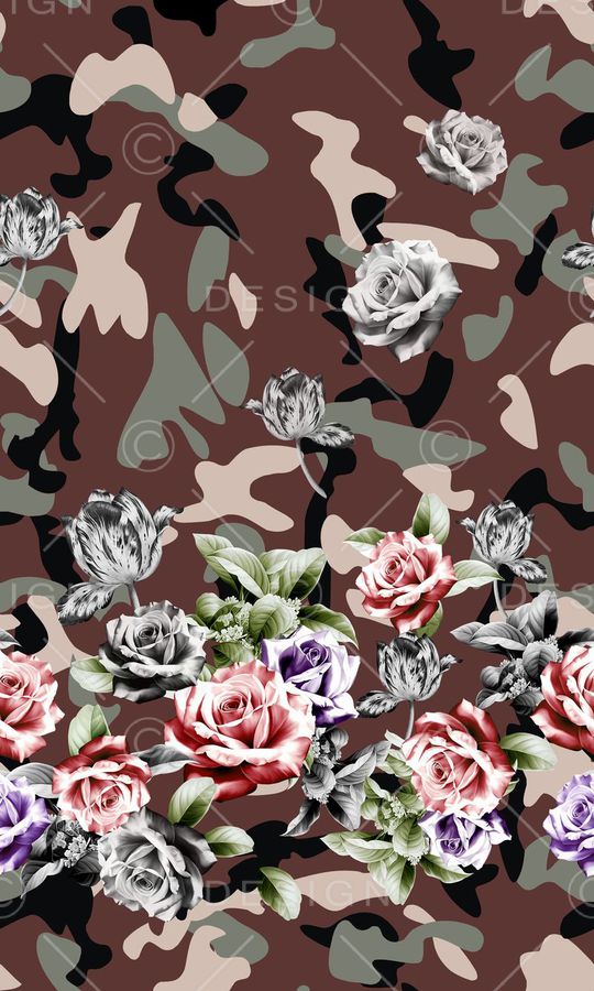 棕色迷彩印花华亿平台图片