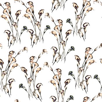 446452-中国风手绘抽象花卉系列 水彩水墨复