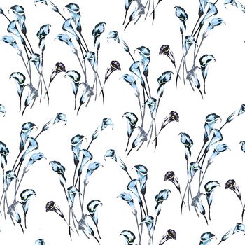 446453-中国风手绘抽象花卉系列 水彩水墨复