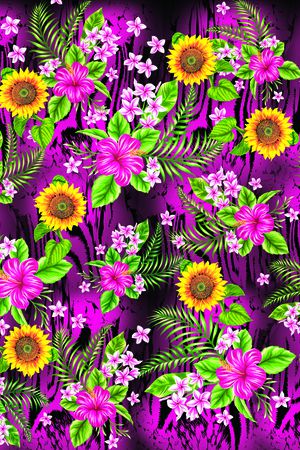 花卉印花华亿平台图片