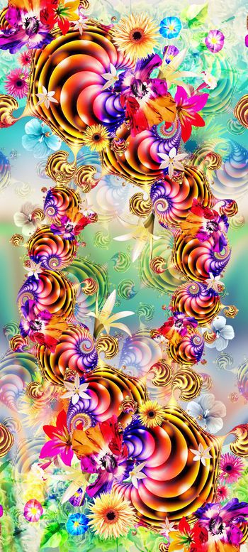 446492-定位炫丽花卉组合