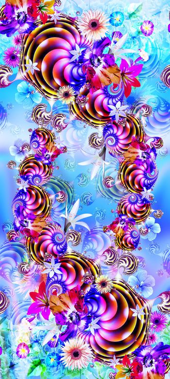 446493-定位炫丽花卉组合