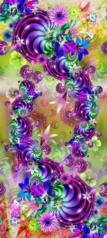 446494-定位炫丽花卉组合