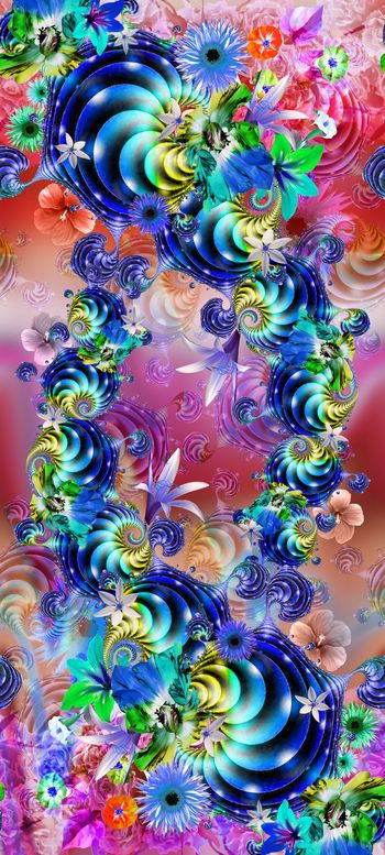 446495-定位炫丽花卉组合