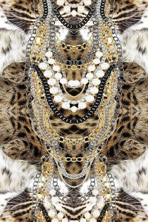 豹纹印花华亿平台图片