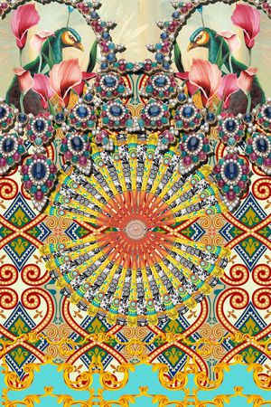 高贵宫廷风印花华亿平台图片