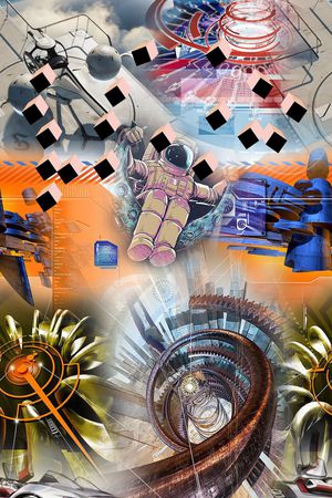 3D抽象印花华亿平台图片