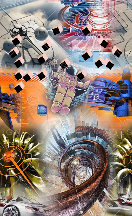 3D抽象印花华亿平台图片