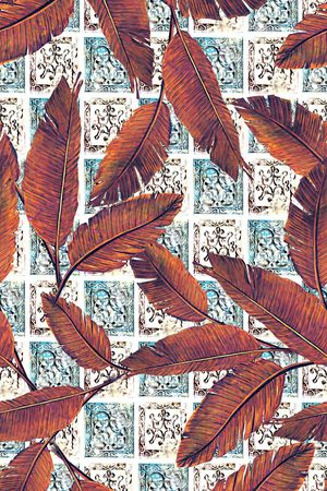 复古印花华亿平台图片