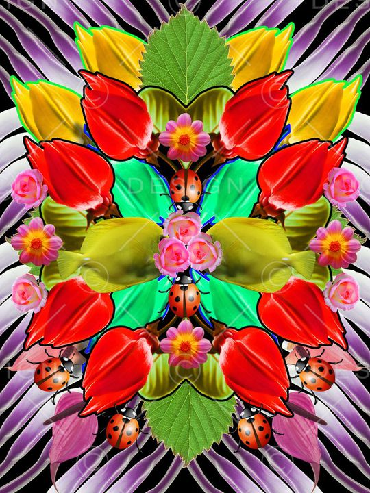 花卉印花华亿平台图片