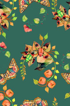 蝴蝶印花华亿平台图片