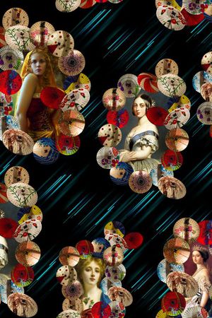 美女油画印花华亿平台图片