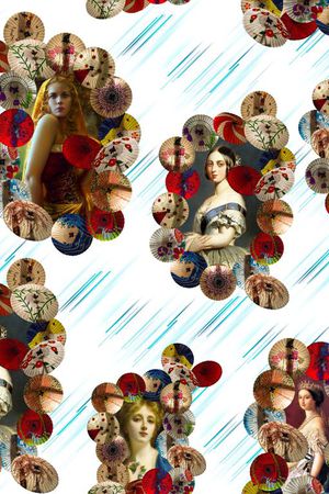 美女油画印花华亿平台图片