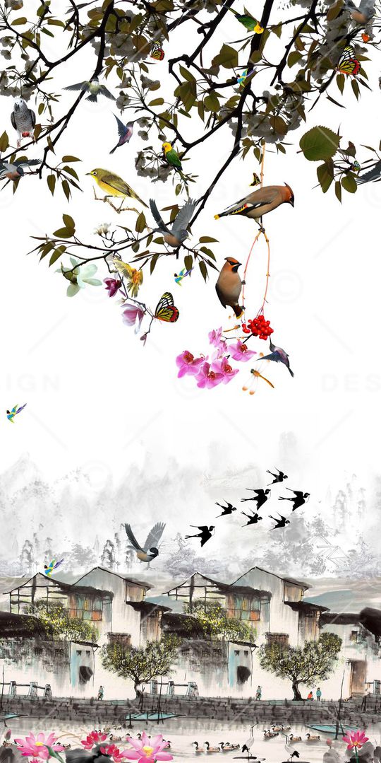 中国风印花华亿平台图片