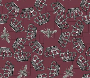 446737-时尚王冠昆虫组合男装秋冬卫衣外套印