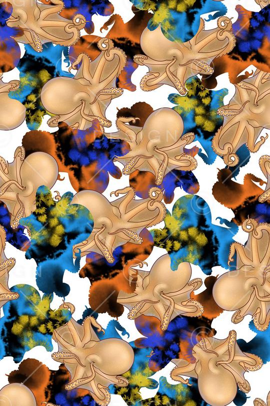 章鱼印花华亿平台图片