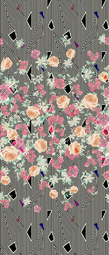 446857-定位几何花卉组合