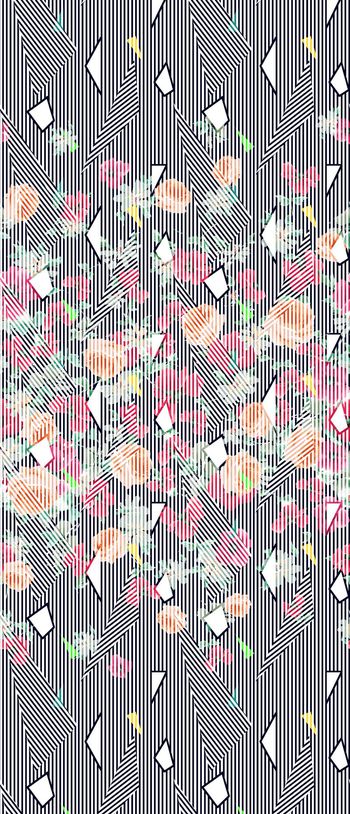 446858-定位几何花卉组合