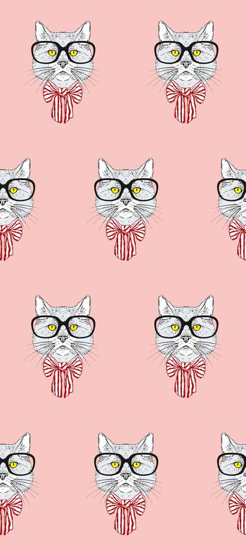 446910-可爱卡通戴眼睛猫咪