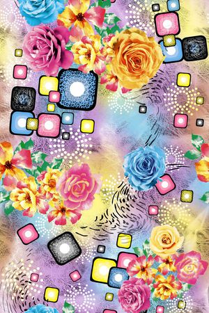 花卉印花华亿平台图片