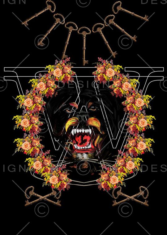 狗头印花华亿平台图片