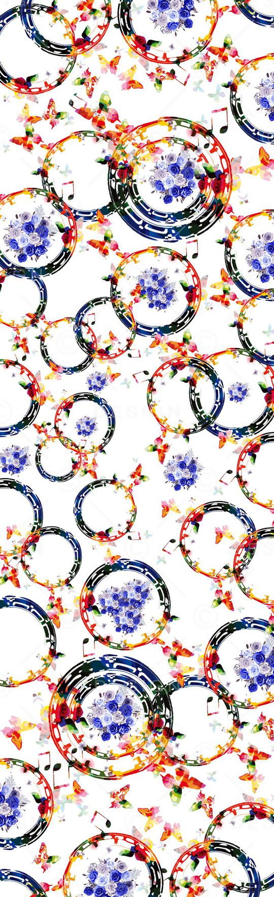 玫瑰花卉印花华亿平台图片