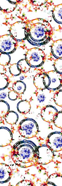 玫瑰花卉印花华亿平台图片