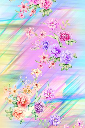 几何 花卉 围巾 长巾 设计 线条 女装印花华亿平台图片