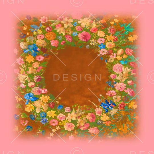 花卉 方巾 丝巾 设计 女装 花印花华亿平台图片