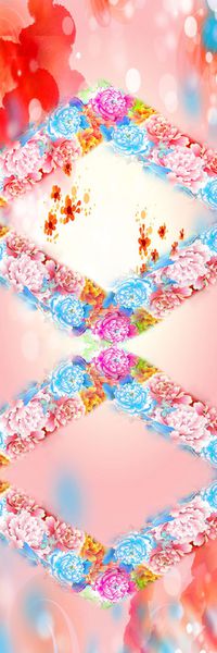 花卉 长巾 围巾 设计 花卉 彩色印花华亿平台图片