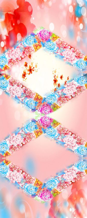 花卉 长巾 围巾 设计 花卉 彩色印花华亿平台图片