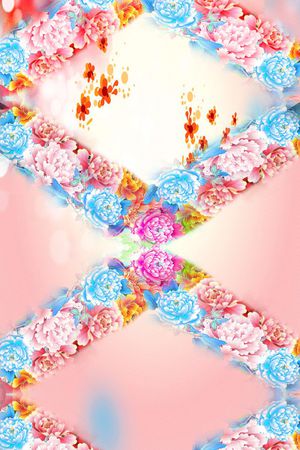 花卉 长巾 围巾 设计 花卉 彩色印花华亿平台图片