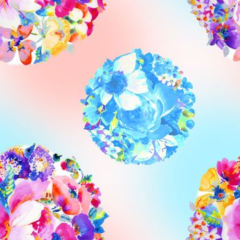 花 数码 面料 花卉 彩色印花华亿平台图片