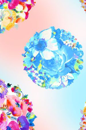 花 数码 面料 花卉 彩色印花华亿平台图片