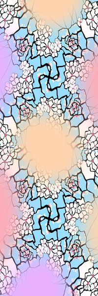 花卉 线条 小花 长巾 设计 几何花印花华亿平台图片