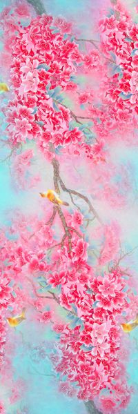 花 数码 围巾 长巾 设计印花华亿平台图片