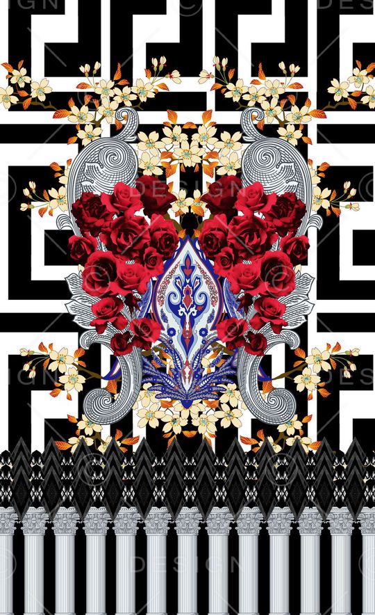 定位花卉印花华亿平台图片