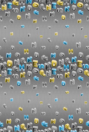 447461-多彩立体字母