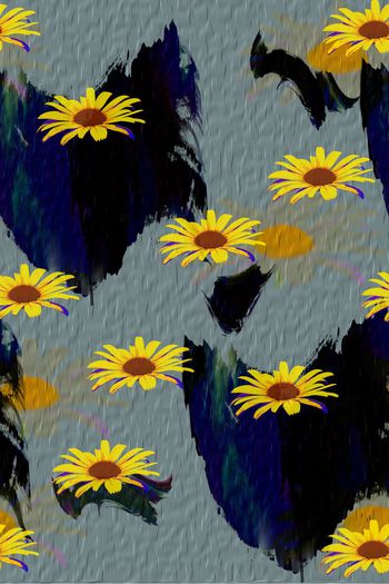 菊花印花华亿平台图片